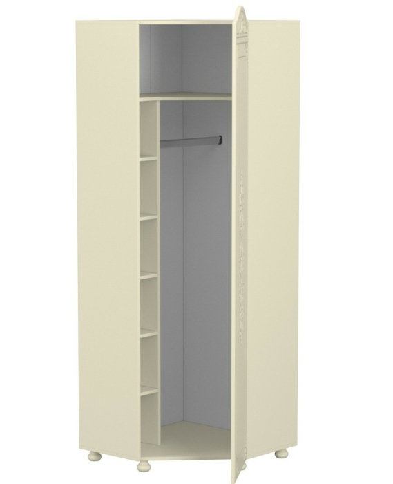 Угловые шкафы, Шкаф угловой Ассоль АС-521К (левый c короной)