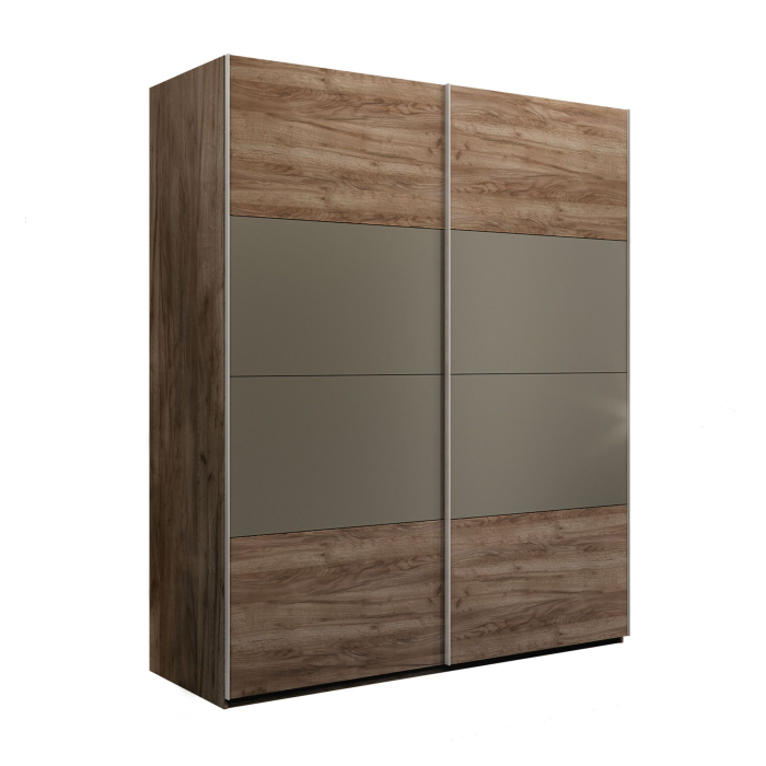 Шкафы-купе 2-х дверные, Шкаф-купе Эста 2-х дверный ДСП/Стекла хаки/Доводчик 160х66х240