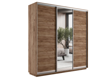Шкаф-купе Экспресс Медиум (1 зеркало) трио 2400 x 2400 x 600