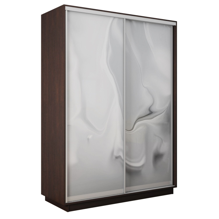 Шкафы-купе 2-х дверные, Шкаф-купе Экспресс 2-х дверный Фотопечать Шелк Стекла 120х60х220