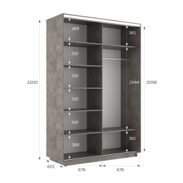 Шкаф-купе Экспресс 2-х дверный Фотопечать Шары Стекла 140х60х220