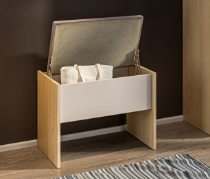 Пуф Афина СБ-3319 Дуб Винченца,Кашемир серый