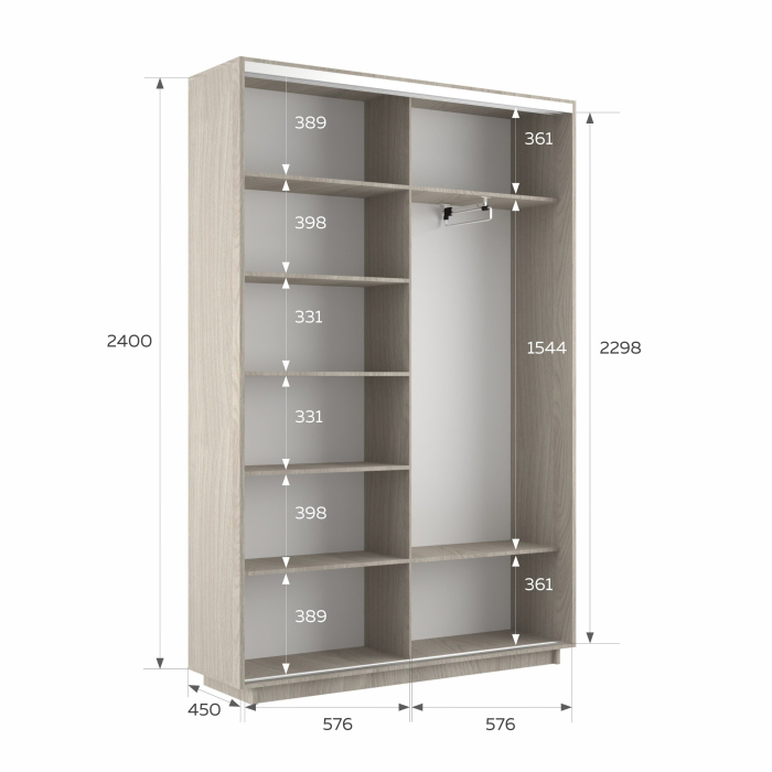 Шкафы-купе 2-х дверные, Шкаф-купе Экспресс 2-х дверный Фотопечать Шары Стекла 120х45х240