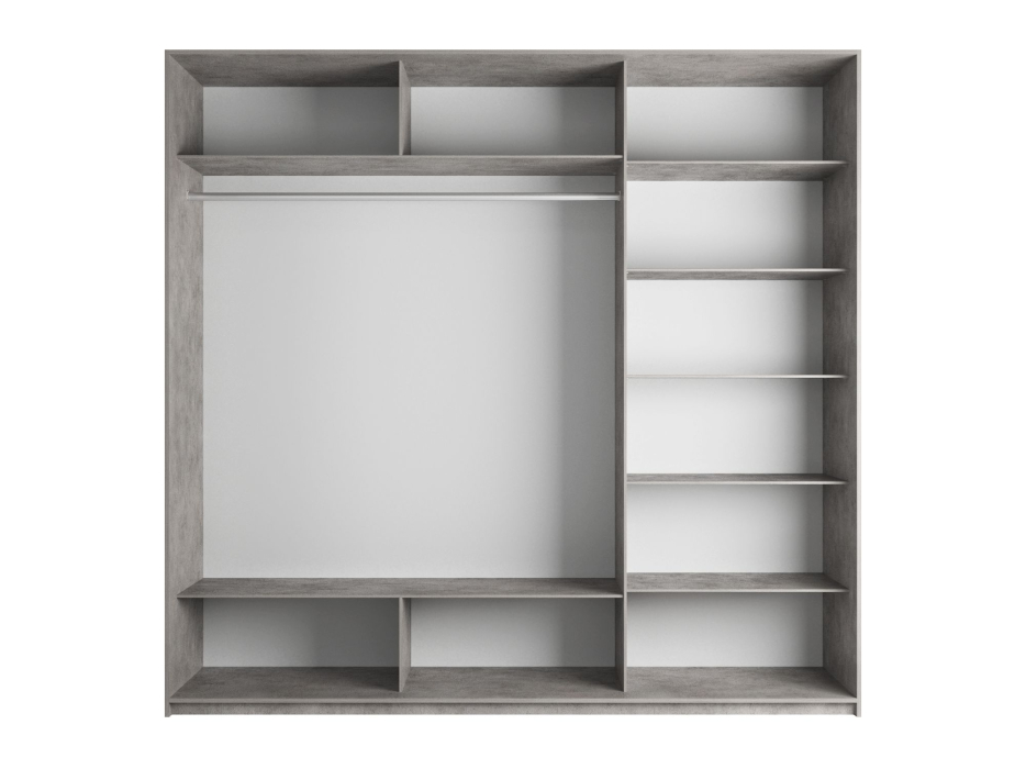 Шкафы-купе 3-х дверные, Шкаф-купе Прайм 3-х дверный ДСП/Стекло белое/Доводчики 180х57х230