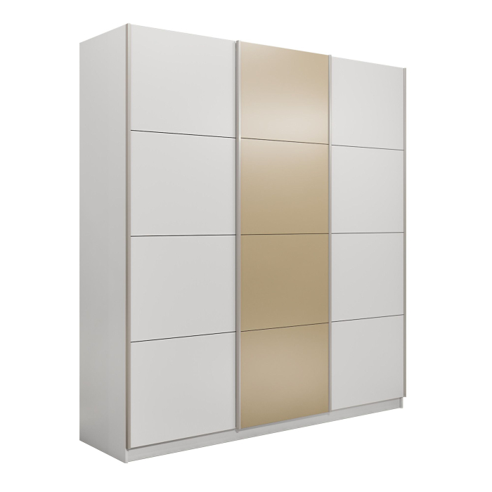 Шкафы-купе 3-х дверные, Шкаф-купе Прайм 3-х дверный Стекла фисташка/ДСП/Доводчики 180х57х230