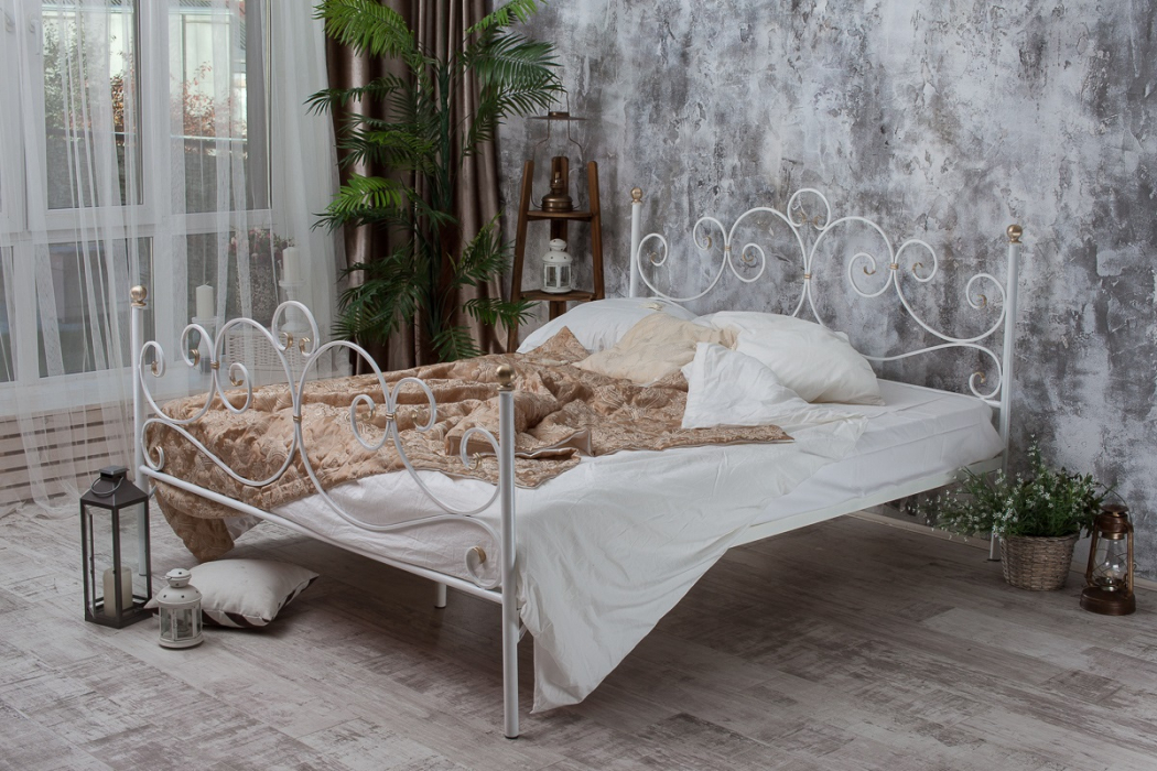 Кованые кровати, Кованая кровать Флоренция 1.6 с двумя спинками