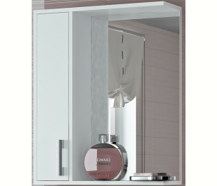 Шкаф-зеркало  Francesca Avanti Eco 60 белый левый