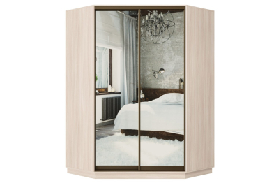 Угловой шкаф-купе Премьер 71 Ясень шимо светлый