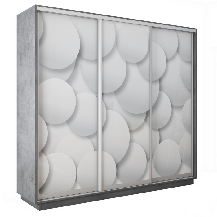 Шкафы-купе 3-х дверные, Шкаф-купе Экспресс 3-х дверный Фотопечать Шары Стекла 180х45х240