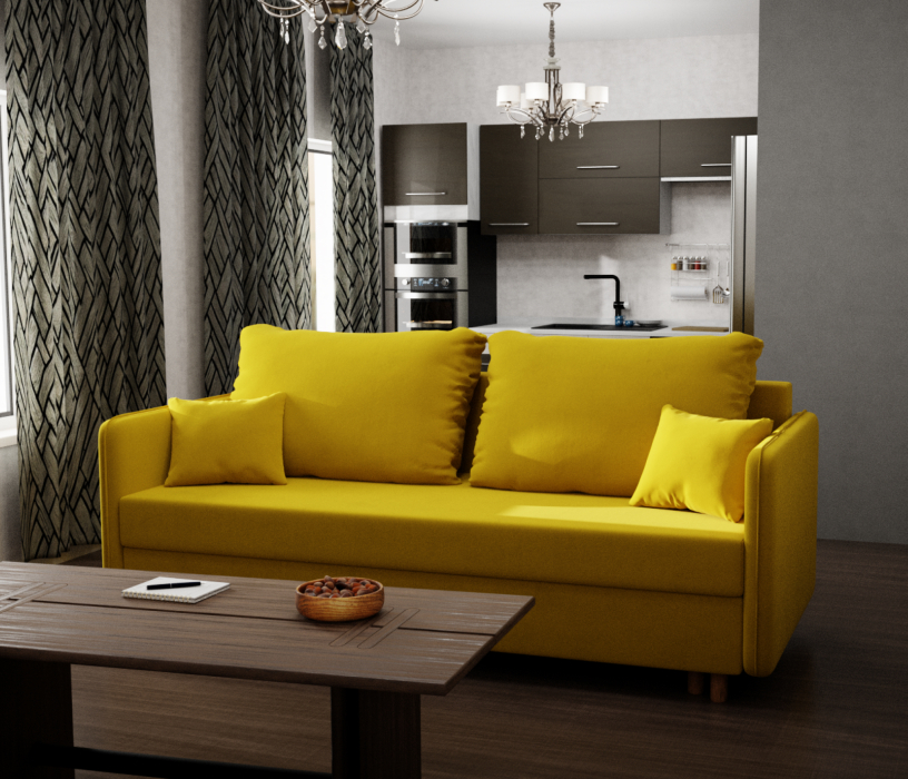 Диваны еврокнижки, Прямой диван Комфорта,еврокнижка,велюр