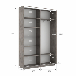 Шкаф-купе Экспресс 2-х дверный Фотопечать Квадрат Стекла 120х45х240