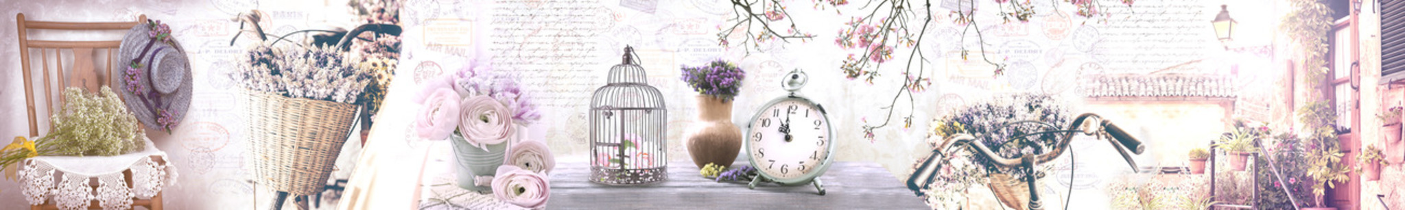 Стеновые панели из АБС-пластика, Кухонный фартук Весеннее настроение 3000x600x1.5 мм глянец