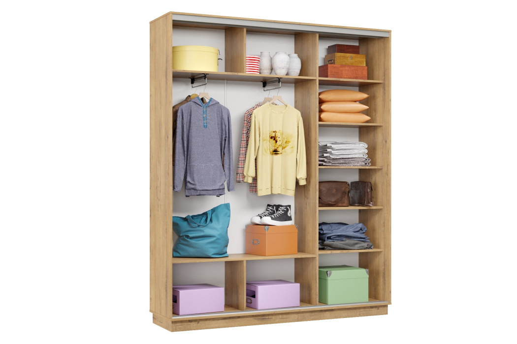 Шкафы-купе 3-х дверные, Шкаф-купе Премьер Лайт 21 (08;05;08) трехдверный