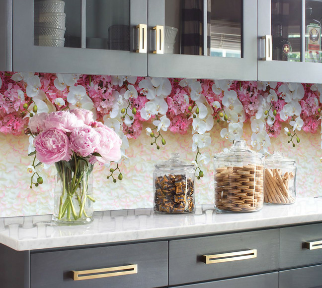 Стеновые панели из АБС-пластика, Кухонный фартук Нежность 1000x600x1.5 мм глянец