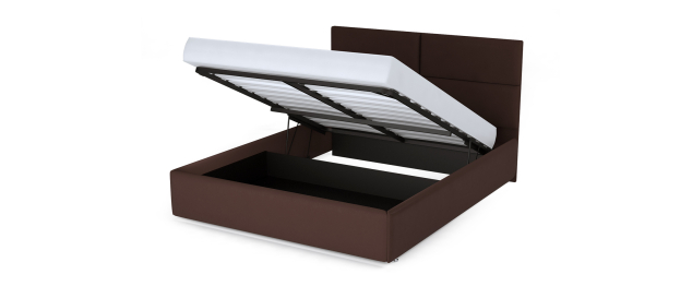 Кровать с мягким изголовьем Риальто, ПМ 1 ящик, экокожа, 180*200