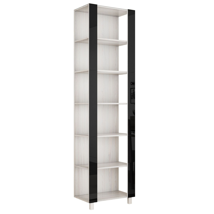 Открытые, Стеллаж модульный Универсальный 35х60х240 Черное стекло