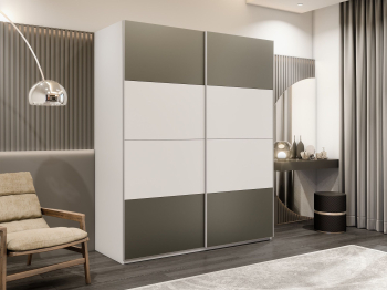 Шкаф-купе Эста 2-х дверный ДСП/Стекла хаки/Доводчик 200х66х240