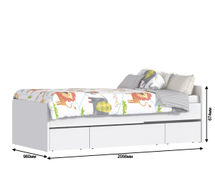 Кровать Терра СБ-3149 белая с основанием и матрасом Боннет