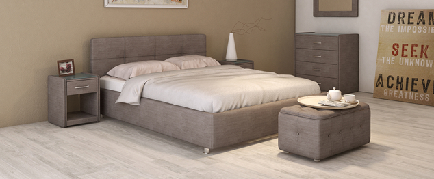 Кровать с мягким изголовьем Птичье гнездо,база,BRAVO25, 160*200,ПМ с 1 ящиком.