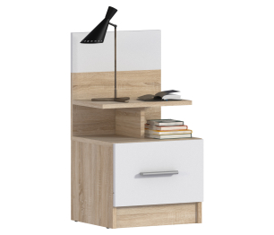 Тумба Уют СБ-2748/1 Дуб Сонома/Белый