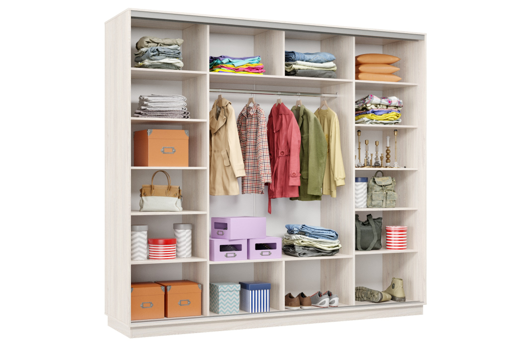 Шкафы-купе 3-х дверные, Шкаф-купе Премьер Лайт 60 (05;05;05) трехдверный