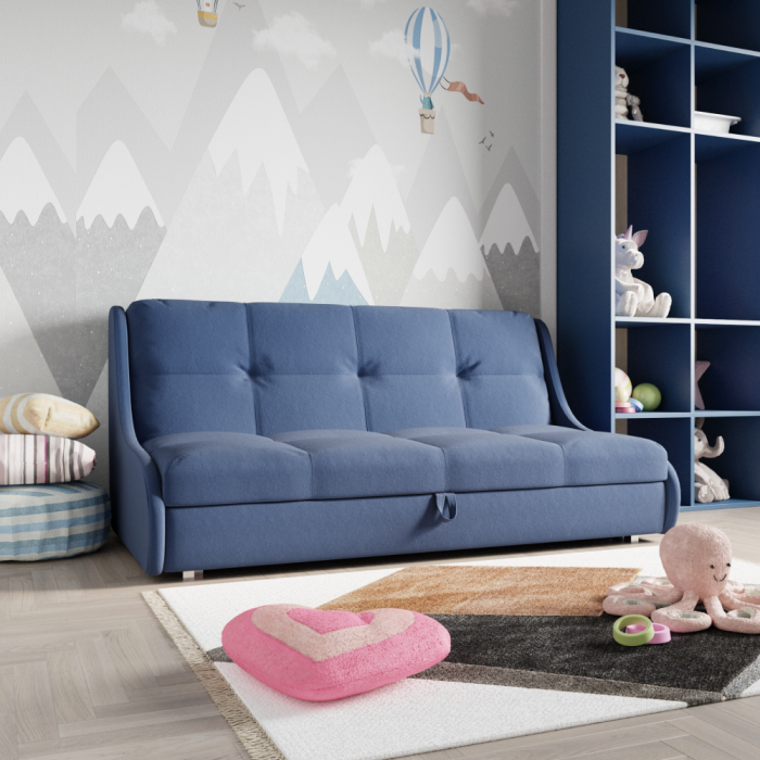 Диваны кровати со спальным местом, Прямой диван Куба на 1200 ППУ, велюр