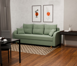 Прямой диван Генри,еврокнижка,велюр