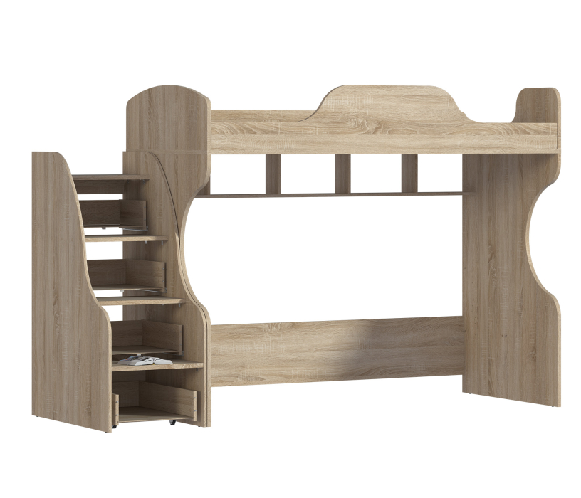 Детские кровати, Мамбо Кровать 2-х ярусная с Лестницей приставной