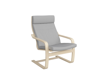 Кресло Эльба (Чехол с подголовником) Натурал — светлосерый