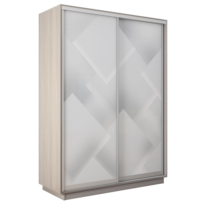 Шкафы-купе 2-х дверные, Шкаф-купе Экспресс 2-х дверный Фотопечать Квадрат Стекла 140х45х240