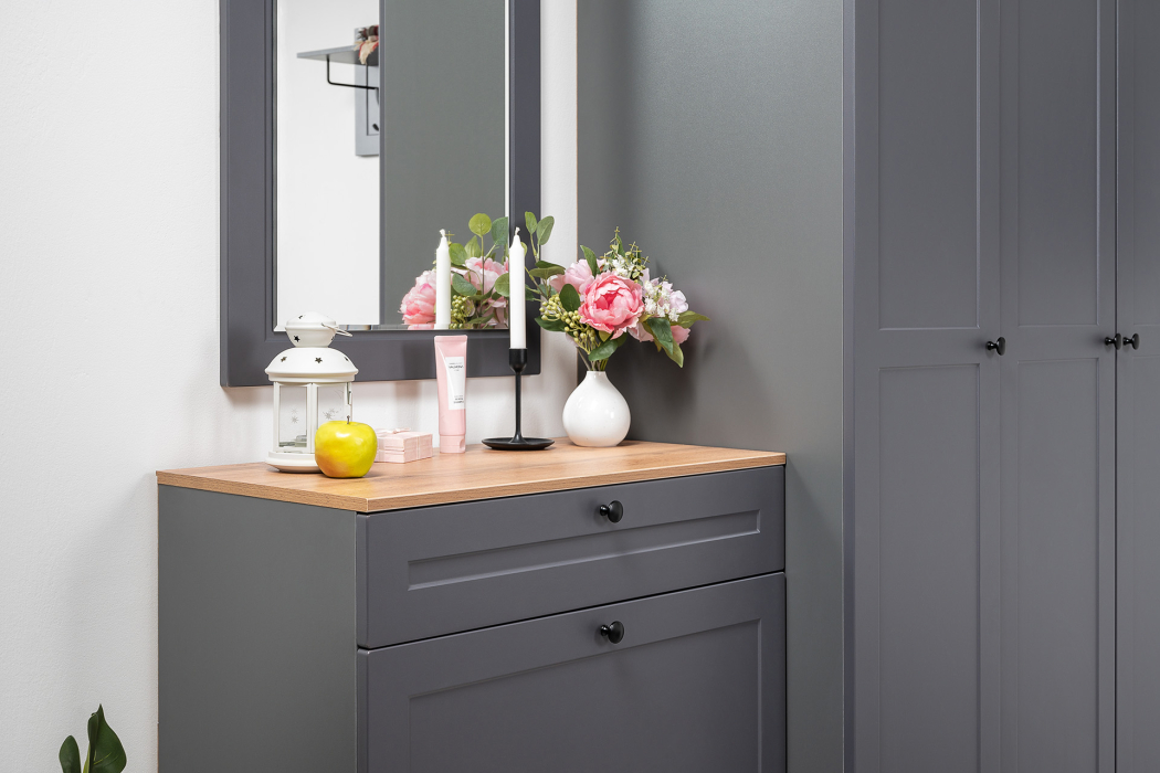 Зеркала в прихожую, Зеркало Остин 17.03, графит