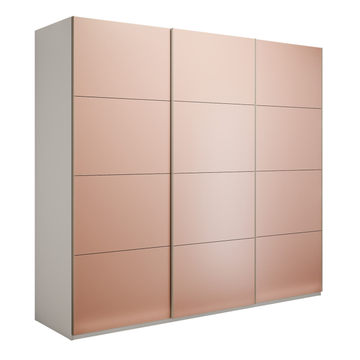 Шкафы-купе 3-х дверные, Шкаф-купе Эста 3-х дверный Стекла пудра/Доводчик 300х66х240