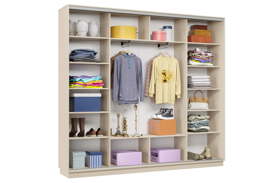 Шкафы-купе 3-х дверные, Шкаф-купе Премьер Лайт 59 (08;05;08) трехдверный