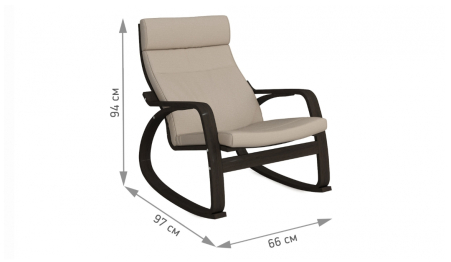 Кресло-качалка Липари Венге — бежевый
