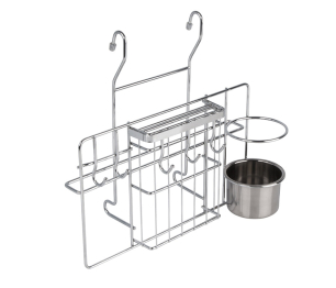 Полка на рейлинг для ножей и досок с крючками 380*180*350