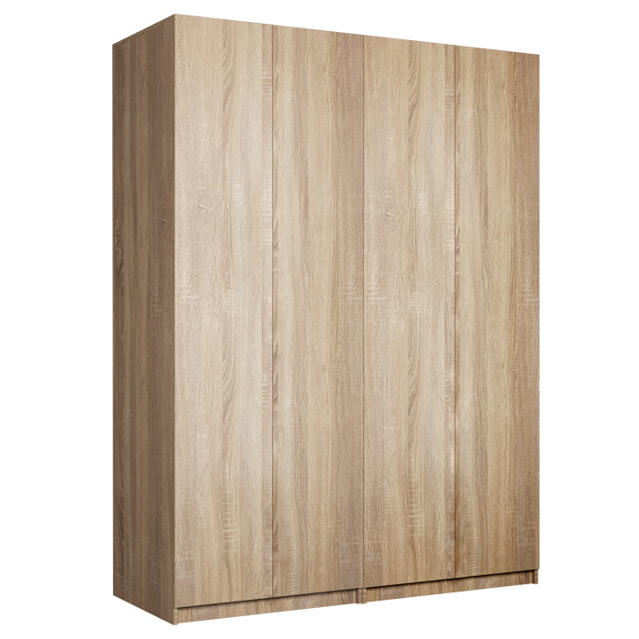 Шкафы распашные, Шкаф складной Е1 Локер ("Гармошка" с системой Push to Move/Правый)162х52.5х220 см, с двумя модулями