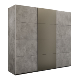 Шкаф-купе Эста 3-х дверный ДСП/Стекла хаки/Доводчик 300х66х240