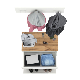 Тумба для обуви с вешалкой для верхней одежды Октава.