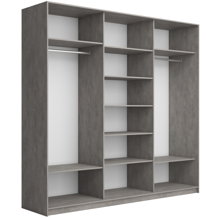 Шкафы-купе 3-х дверные, Шкаф-купе Прайм Широкий 3-х дверный Стекла хаки/Доводчики 240х57х230