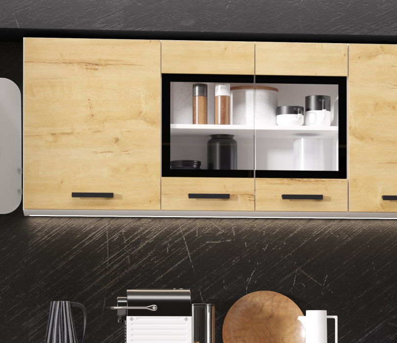 Кухонные гарнитуры, Кухня Хозяюшка 2,0 м Дуб вотан ЛДСП