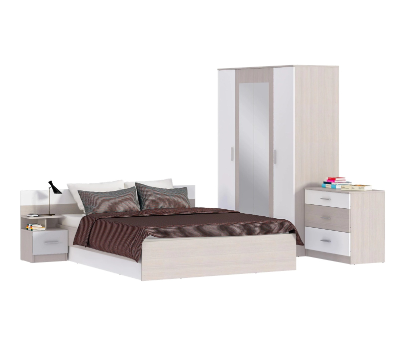 Кровати 160х200, Уют СБ-2747/1.Н Кровать Авиньон,Белый