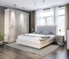 Спальные гарнитуры, Спальня Ассоль (шкаф 4х дверный, кровать с подъемным механизмом, тумба)