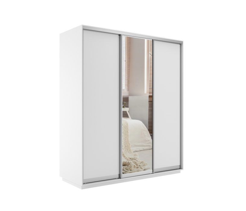 Шкафы-купе, Шкаф-купе Экспресс Медиум (1 зеркало) трио 2400 x 1800 x 600