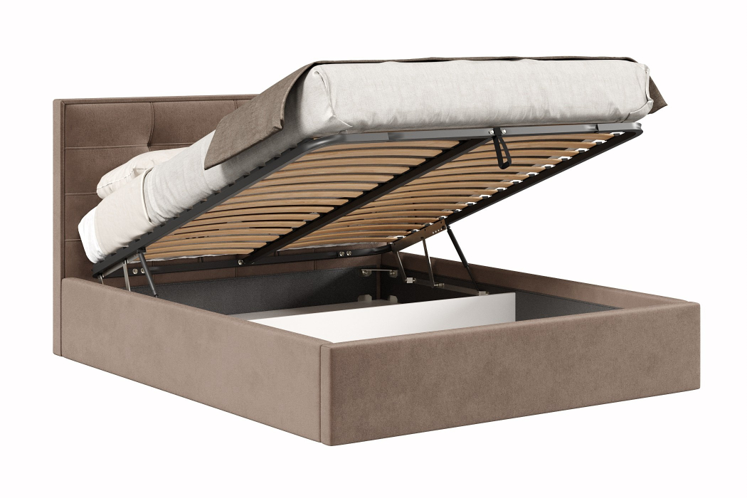 Мягкая кровать, Кровать Римини 1600 с подъёмным механизмом