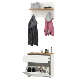 Обувница с вешалкой для верхней одежды с полкой Октава.