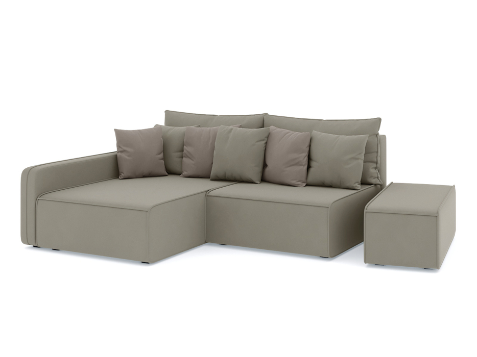 Диваны угловые в гостиную, Диван-кровать угловой Портленд еврокнижка НПБ, велюр