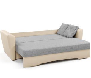 Диван-кровать прямой Амстердам еврокнижка,рогожка+экокожа