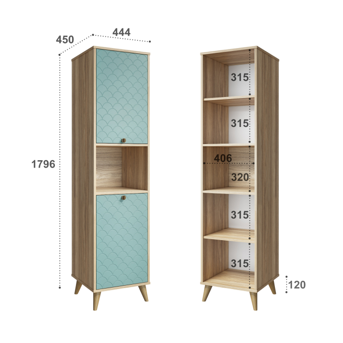 Шкафы пеналы, Шкаф-пенал Велламо ВО-03