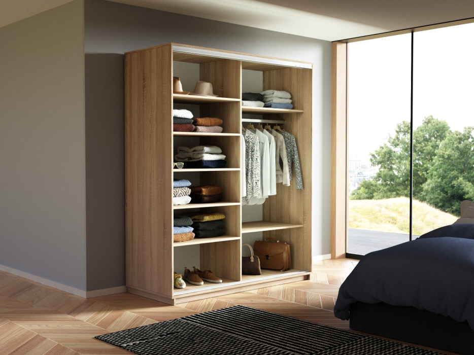 Шкафы-купе 2-х дверные, Шкаф-купе Экспресс 2-х дверный Фотопечать Шелк Стекла 160х60х240