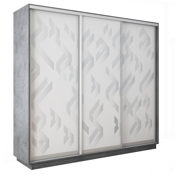 Шкафы-купе 3-х дверные, Шкаф-купе Экспресс 3-х дверный Фотопечать Ленты Стекла 210х45х240